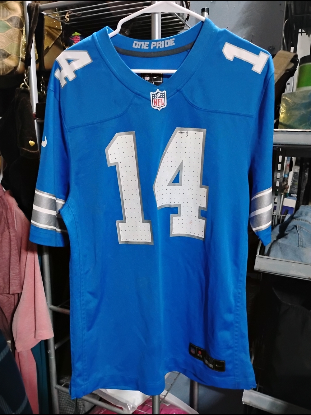 Nike Men’s Detroit Lions Blue #14 Football Jersey